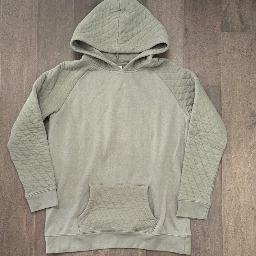 Thereabouts Girls Quilted Hoodie Sweatshirt Sage Green Size 18/20